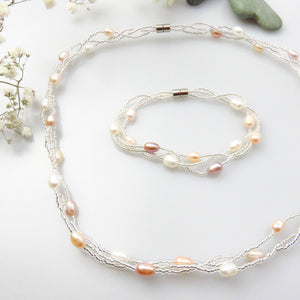 Perla Ketting en armband setje