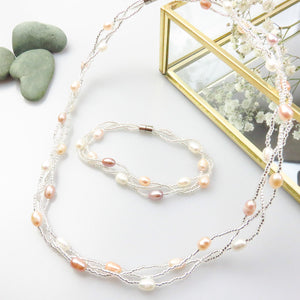 Perla Ketting en armband setje